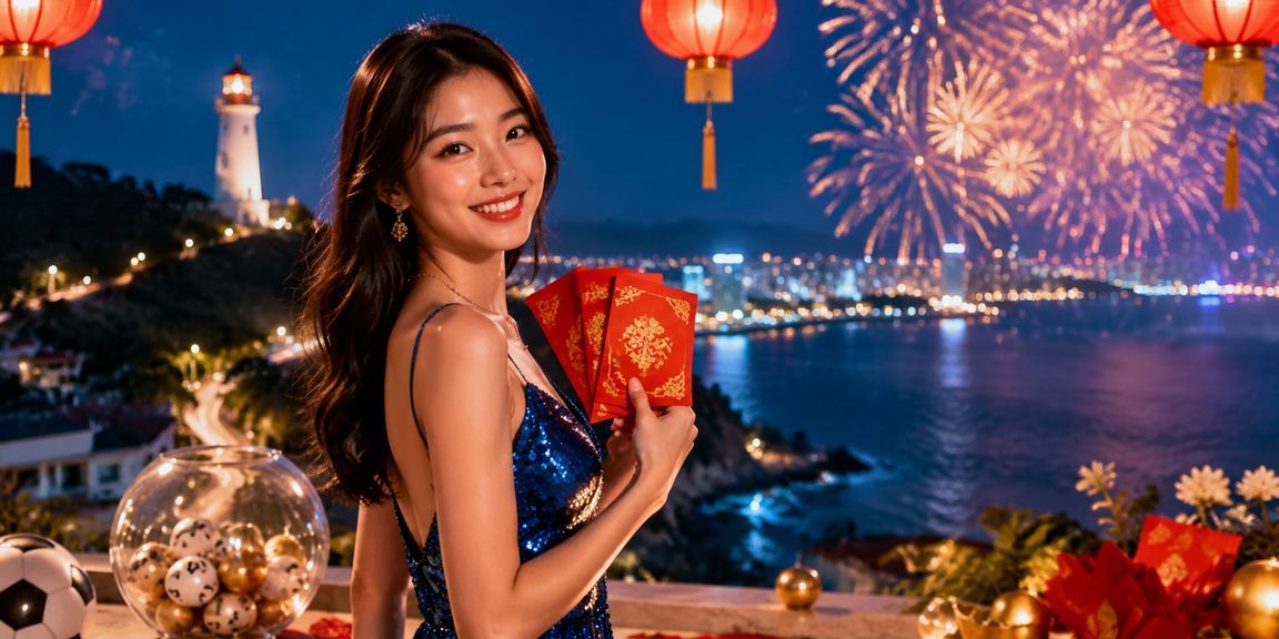 Người dùng kiểm tra kết quả xổ số dưới ánh đèn lồng tại Vũng Tàu buổi tối